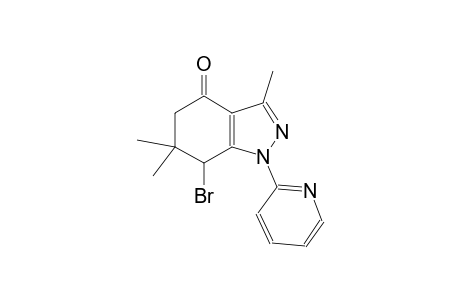 7-bromo-3,6,6-trimethyl-1-(2-pyridinyl)-1,5,6,7-tetrahydro-4H-indazol-4-one