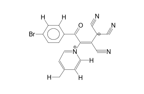 3-(PARA-BROMOBENZOYL)-3-(4-METHYL-1-PYRIDINIO)-1,1,2-TRICYANO-2-PROPENIDE-1