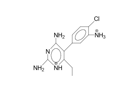 2,4-Diamino-5-(3-amino-4-chloro-phenyl)-6-ethyl-pyridinium dication