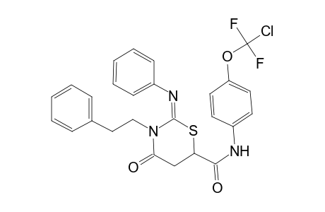 2H-1,3-thiazine-6-carboxamide, N-[4-(chlorodifluoromethoxy)phenyl]tetrahydro-4-oxo-3-(2-phenylethyl)-2-