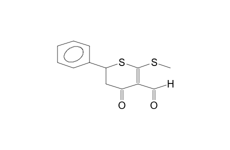 4-keto-2-(methylthio)-6-phenyl-5,6-dihydrothiopyran-3-carbaldehyde