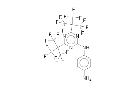 2-(4-Aminoanilino)-4,6-bis[2,2,2-trifluoro-1,1-bis(trifluoromethyl)ethyl]-1,3,5-triazine