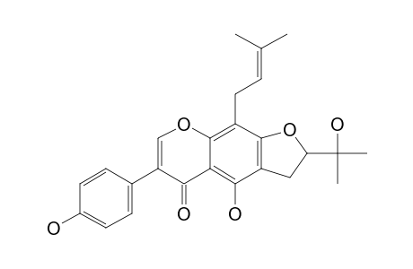 SENEGALSIN;5,4'-DIHYDROXY-8-(GAMMA,GAMMA-DIMETHYLALLYL)-[5''-(HYDROXYISOPROPYL)-DIHYDROFURANO-(2'',3'':6,7)-ISOFLAVONE