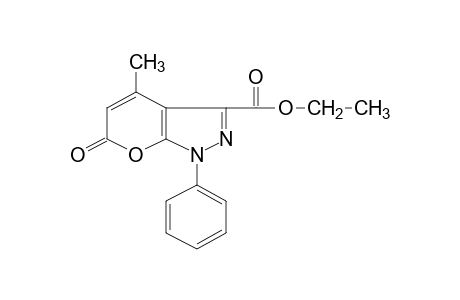 1,6-dihydro-4-methyl-6-oxo-1-phenylpyrano[2,3-c]pyrazole-3-carboxylic acid, ethyl ester