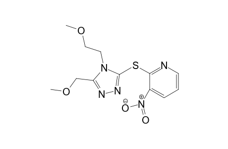 2-((4-(2-methoxyethyl)-5-(methoxymethyl)-4H-1,2,4-triazol-3-yl)thio)-3-nitropyridine