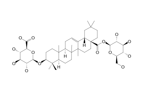 OLEANOLIC_ACID-3-O-[BETA-D-GLUCURONOPYRANOSIDE]-28-O-BETA-D-GLUCOPYRANOSIDE;CHIKUSETSUSAPONIN_IVA