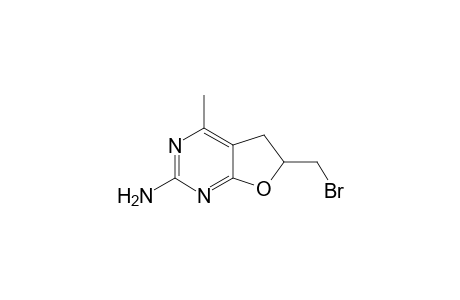 6-Amino-2-bromo-2,3-dihydro-4-methyl-5,7-diazabenzofuran