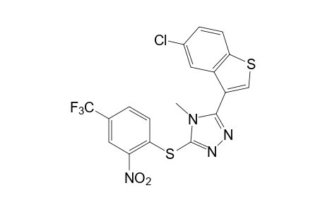 3-(5-chlorobenzo[b]thien-3-yl)-4-methyl-5-[(2-nitro-alpha,alpha,alpha-trifluoro-p-tolyl)thio]-4H-1,2,4-triazole