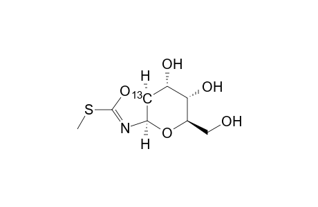 5H-Pyrano[2,3-d]oxazole-6,7-diol-7a-13C, 3a,6,7,7a-tetrahydro-5-(hydroxymethyl)-2-(methylthio)-, [3aR-(3a.alpha.,5.beta.,6.alpha.,7.alpha.,7a.alpha.)]-