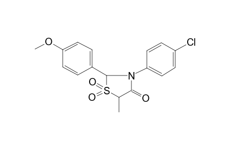 3-(4-Chloro-phenyl)-2-(4-methoxy-phenyl)-5-methyl-1,3-thiazolidin-4-one, 1,1-dioxide