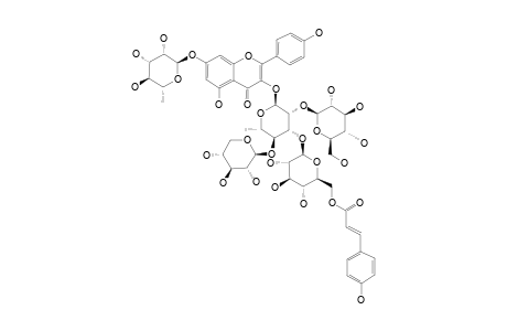 #26;TERNATUMOSIDE-XIII;KAEMPFEROL-3-O-[BETA-D-XYLOPYRANOSYL-(1->4)]-[BETA-D-6-O-[4-HYDROXY-(E)-CINNAMOYL]-GLUCOPYRANOSYL-(1->3)]-BETA-D-GLUCOPYRANOSYL-(