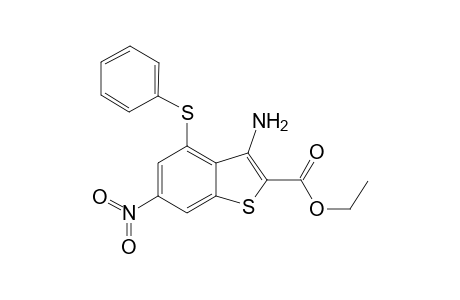 3-Amino-6-nitro-4-(phenylthio)-1-benzothiophene-2-carboxylic acid ethyl ester