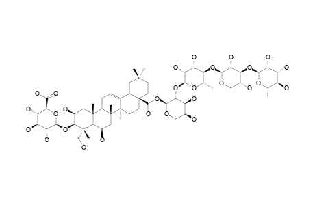 BUTYROSIDE-C;3-O-BETA-D-GLUCURONOPYRANOSYL-PROTOBASSIC-ACID-28-O-ALPHA-L-RHAMNOPYRANOSYL-(1->3)-BETA-D-XYLOPYRANOSYL-(1->4)-ALPHA-L-RHAMNOPYRANOSYL