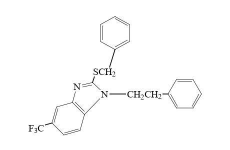 2-(benzylthio)-1-phenethyl-5-(trifluoromethyl)benzimidazole