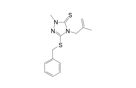 5-BENZYLMERCAPTO-2-METHYL-4-METHALLYL-1,2,4-TRIAZOLINE-3-THIONE