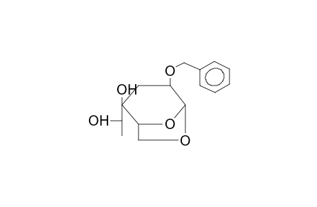 1,6-ANHYDRO-2-O-BENZYL-3-DEOXY-4-C-(D-GLYCERO-1'-HYDROXYETHYL)-BETA-D-RIBOHEXOPYRANOSE