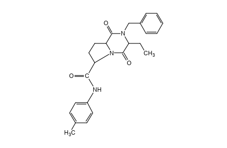 2-benzyl-1,4-dioxo-3-ethyloctahydropyrrolo[1,2-a]pyrazin-6-carboxy-p-toluidide