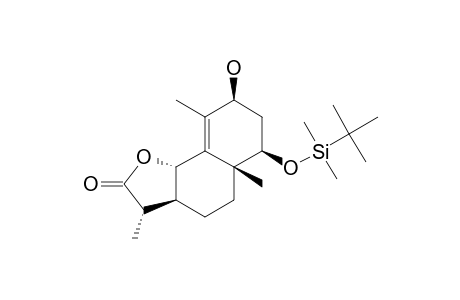 1-BETA-TERT.-BUTYLDIMETHYLSILYLOXY-3-BETA-HYDROXY-7-ALPHA-H,6,11-BETA-H-EUDESM-4-EN-6,12-OLIDE