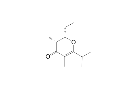 (2RS,3SR)-2-ETHYL-2,3-DIHYDRO-6-ISOPROPYL-3,5-DIMETHYL-4H-PYRAN-4-ONE