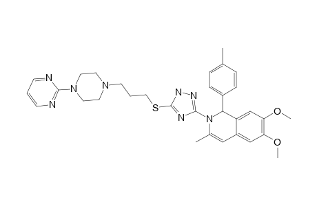 6,7-DIMETHOXY-3-METHYL-1-(4-METHYLPHENYL)-2-[5-[3-[4-(2-PYRIMIDINYL)-PIPERAZIN-1-YL]-PROPYLTHIO]-1,2,4-TRIAZOL-3-YL]-1,2-DIHYDROISOQUINOLINE