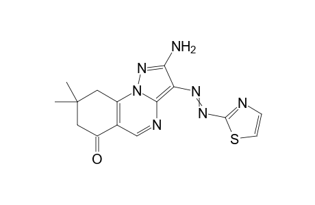 2-Amino-8,8-dimethyl-3-(thiazol-2-yldiazenyl)-8,9-dihydropyrazolo[1,5-a]quinazolin-6(7H)-one