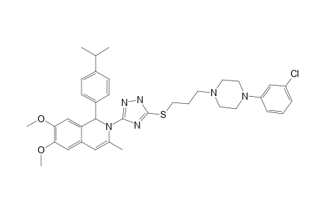 #8A/4;6,7-DIMETHOXY-3-METHYL-1-[4-(2-PROPYLPHENYL)]-2-[5-[3-[4-(3-CHLOROPHENYL)-PIPERAZIN-1-YL]-PROPYLTHIO]-1,2,4-TRIAZOL-3-YL]-1,2-DIHYDROISOQUINOLINE