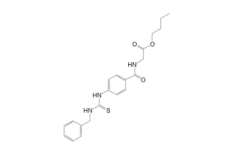 p-(3-benzyl-2-thioureido)hippuric acid, butyl ester