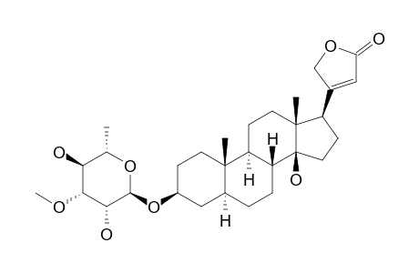 NERIIFOSIDE;3-BETA-O-(ALPHA-L-ACOFRIOSYL)-14-BETA-HYDROXY-5-ALPHA-CARDA-20:22-ENOLIDE