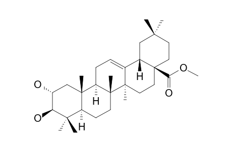 MASLINIC-ACID-METHYLESTER;2-ALPHA,3-BETA-DIHYDROXY-OLEAN-12-EN-28-OIC-ACID-METHYLESTER