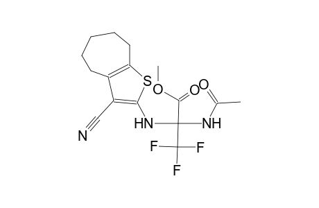 alanine, N-acetyl-2-[(3-cyano-5,6,7,8-tetrahydro-4H-cyclohepta[b]thien-2-yl)amino]-3,3,3-trifluoro-, methyl ester