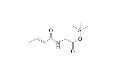 Glycine, N-(1-oxo-2-butenyl)-, trimethylsilyl ester