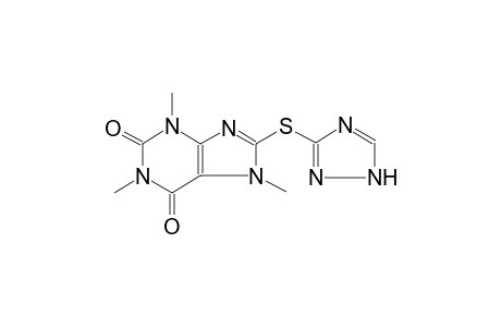 1,3,7-trimethyl-8-(1H-1,2,4-triazol-3-ylsulfanyl)-3,7-dihydro-1H-purine-2,6-dione