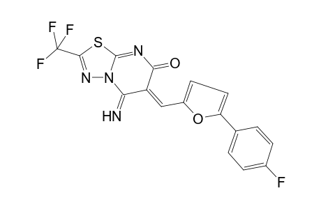 7H-[1,3,4]thiadiazolo[3,2-a]pyrimidin-7-one, 6-[[5-(4-fluorophenyl)-2-furanyl]methylene]-5,6-dihydro-5-imino-2-(trifluoromethyl)-, (6Z)-