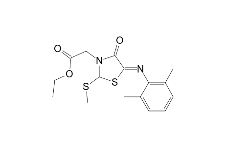 5-[(2,6-Dimethylphenyl)imino]-3-[(ethoxycarbonyl)methyl]-2-(methylthio)-4-thiazolidinone