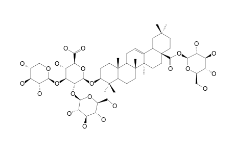 3-O-BETA-[GLUCOPYRANOSYL-(1->2)-[XYLOPYRANOSYL-(1->3)]-GLUCURONOPYRANOSYL]-OLEANOLIC-ACID-28-O-GLUCOPYRANOSYLESTER