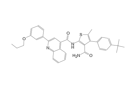 N-[3-(aminocarbonyl)-4-(4-tert-butylphenyl)-5-methyl-2-thienyl]-2-(3-propoxyphenyl)-4-quinolinecarboxamide