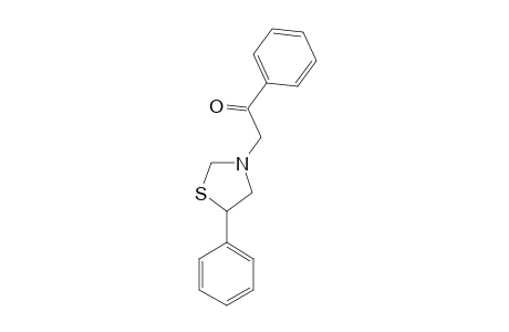 3-(BENZOYLMETHYL)-5-PHENYLTHIAZOLIDINE