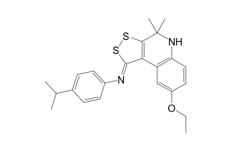 N-[(1Z)-8-ethoxy-4,4-dimethyl-4,5-dihydro-1H-[1,2]dithiolo[3,4-c]quinolin-1-ylidene]-4-isopropylaniline