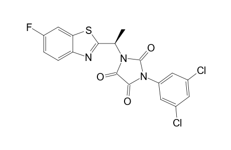 1-(3,5-DICHLOROPHENYL)-3-[(1R)-1-(6-FLUORO-1,3-BENZOTHIAZOL-2-YL)-ETHYL]-IMIDAZOLIDINE-2,4,5-TRIONE