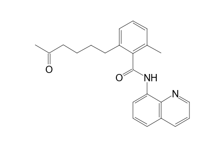 2-methyl-6-(5-oxohexyl)-N-(quinolin-8-yl)benzamide