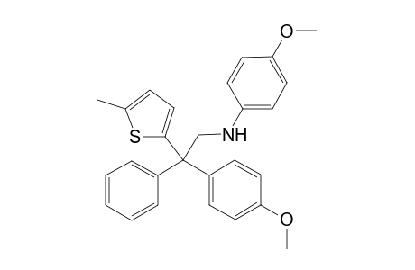 4-Methoxy-N-(2-(4-methoxyphenyl)-2-(5-methylthiophen-2-yl)-2-phenylethyl)aniline