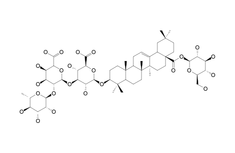 3-O-BETA-[RHAMNOPYRANOSYL-(1->2)-GALACTURONOPYRANOSYL-(1->3)-GLUCURONOPYRANOSYL]-OLEANOLIC-ACID-28-O-GLUCOPYRANOSYL