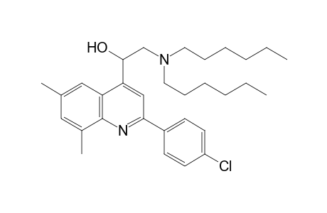 2-(p-chlorophenyl)-a-[(dihexylamino)methyl]-6,8-dimethyl-4-quinolinemethanol