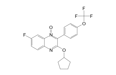 3-(Cyclopentyloxy)-7-fluoro-2-[4-(trifluoromethoxy)phenyl]quinoxaline N-Oxide