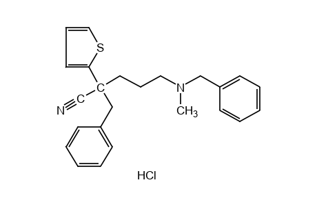 alpha-benzyl-alpha-[3-(benzylmethylamino)propyl]-2-thiopheneacetonitrile, hydrochloride