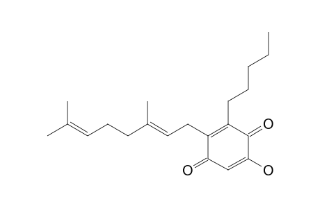 2-GERANYL-5-HYDROXY-3-N-PENTYL-1,4-BENZOQUINONE