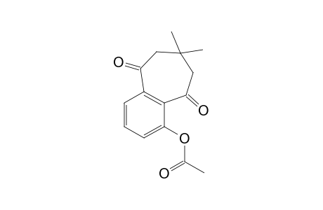 6,7-dihydro-7,7-dimethyl-1-hydroxy-5H-benzocycloheptene-5,9(8H)-dione, acetate(ester)