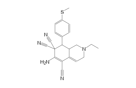 (8S,8aR)-6-amino-2-ethyl-8-[4-(methylsulfanyl)phenyl]-2,3,8,8a-tetrahydro-5,7,7(1H)-isoquinolinetricarbonitrile