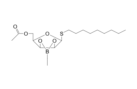 .beta.-d-Lyxofuranoside, 5-O-acetyl-2,3-O-ethylboranediyl-1-thiononyl-