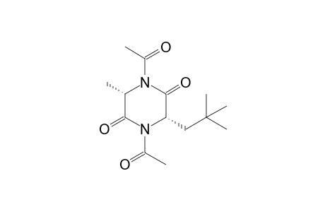 (3S,6S)-1,4-diacetyl-3-(2,2-dimethylpropyl)-6-methyl-piperazine-2,5-dione